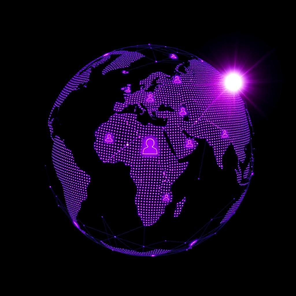 Illustration of a global network of LIVE host communities connected across the world
